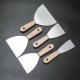 Wooden handle 3 Inch Carbon Steel Soft Grip Heavy Duty Bent Putty Knife Scraper