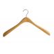 China supplier luxury wooden clothes hanger with natural color wooden cabinet hanger