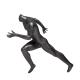 Gray Sports Mannequin Display Headless Running Frosted Glass Fiber Male Manikin