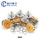 2pcs RS25 Potentiometer Rotary Switch 2*5 Files 10000 Cycels