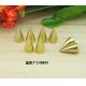 14*7mm Gold Metal Bullet Rivet Spikes Stud Punk