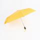 Yellow Auto Open Close Umbrella Black Rubber Coating Plastic For Promotion