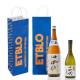 OEM Gift Packaging Printed Kraft Wine Paper Bags With Handles 6.5x3.5x13
