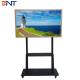 170CM Height Mobile TV Stand Black Color With Horizontal Design