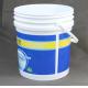 OEM / ODM 5 Gallon Plastic Paint Bucket HDPE Semi Clear Paint Pail