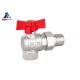 ISO9001 Male X Female Angle Ball Valve Revolve Pipe DN15