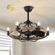 SENKAI Nordic and American Retro Ceiling Fan Lights Fandelier LED with Remote for Home Use