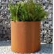 Home And Garden Cylinder Pot Corten Steel Round Metal Flower Planters