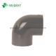 DIN Pn16 Plastic PVC Fittings Pipe Connector 90 Deg Socket Elbow with Round Head Code