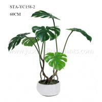 60CM Artificial Monstera Plant Green Split Philo Bonsai In Plastic Pot