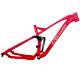 Red Mountain Full Suspension Bike Frame Aluminum Alloy With Robot - Man Welding