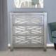 Vintage 3 drawers corner cabinet silver mirrored sideboard for living room