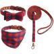 Nice Quality Pet Collar Gentle Christmas Triangle Scarf Comfortable Cotton Leash Sets For Pet Dog Cat