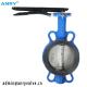 Manual NBR Seats Cast Iron Butterfly Valve PN16 Simple Structure