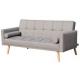 Grey Fabric Customised Foldable Sofa Bed With Reclining Positions For Maximum Comfort