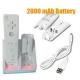 DC 5V Nintendo Wii Remote Controller With USB Cable, 2800mAH Rechargeable Battery