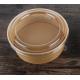 Eco - Friendly Biodegradable Kraft Paper Bowls For Salad Match With Lids