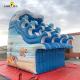 ODM Blue And White Inflatable Water Slide Castle With Basketball Hoop