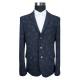 Autumn Print Suit Blazer For Mens 70% Cotton 30% Polyester Knitted Fabric