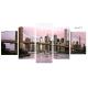 Economic Canvas Prints Wall Art , Dusk City Scenery Stretched Canvas Wall Art