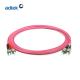 FC-ST Duplex Fiber Optic Patch Cord Multimode Cable Jumper OM4 Violet PVC / LSZH