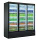 Black series two door three door air cooled commercial large capacity display cabinet refrigeration