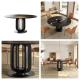 Modern Luxury Rectangular Dining Table Set 6 Seater , Restaurant Metal Base Dining Room Furniture