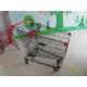 210L Asian Wire Shopping Cart With Wheels And Grey Powder SGS CE
