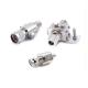 Flange SMA Fiber Optic Adapter With Cap For Nickel Plated Brass Connector