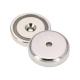 75kg Force Neodymium NdFeB Shallow Pot Magnet with Countersunk Mounting Hole D48x10.8mm