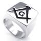 Tagor Jewelry Super Fashion 316L Stainless Steel Casting Rings Collection PXR070