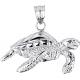 925 Sterling Silver Sea Turtle Charm Pendant For Women Girls