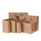 Flat Handle Plain Brown Gift Bags Customized Logo Biodegradable Durable