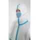 Collapsible Disposable Work Suits , High Air Permeability Disposable Hooded Coveralls