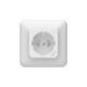 220v Electrical Single Smart Wall Socket ABS Plastic Material Flame - Resistant PC Shell