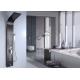Polished Black Painting Shower Panel System 0.8mm Thick SS Body Frame ROVATE