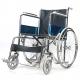 Chormed Steel Frame Standard Folding Steel Wheelchair 24 Inch Rear Wheels