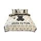 Customized Color 4Pcs 100% Polyester White Bear Bed Sheet Set For Hotel Baby Home