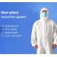 Hooded Disposable Protective Clothing , PP Nonwoven Protective Isolation Gown SMS Coverall
