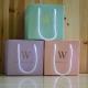 W Letter UV Printing Recycled Printed Paper Bags 10*10*10CM