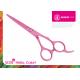 R10 Pink Teflon Coating Convex-edge Stainless Steel Barber Hair Scissor