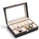 Luxury Showcase EVA Watch Case Transparent Glass Cabinet Multi Partition Hard