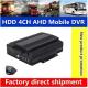 Hard Disk 4Ch 720P HD mobile dvr camera systems With PC Smartphone APP