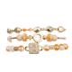 Lady Orange Glass Beads Handmade Bracelet With Gold Metal Bean Beads At Fall