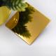 Titanium Gold Color Coated Stainless Steel Sheet Mirror Finish Customize Size