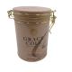 High Quality Round Coffee Tins with Metallic Wire Promotional Empty Metal Tin Boxes