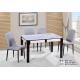 Simple Assembly Stone Wood Coffee Table , Stylish Dining Room Table Sets