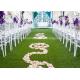 7000D PP Yarn Green Decorative Artificial Grass Mat For Wedding