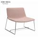 Modern Comfortable Single Seater Sofa Without Arms Armless Pink Accent Hotel