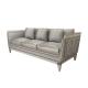 Custom made Hotel Sofa furniture of Light luxury design used Stainless steel frame with White paitning wood